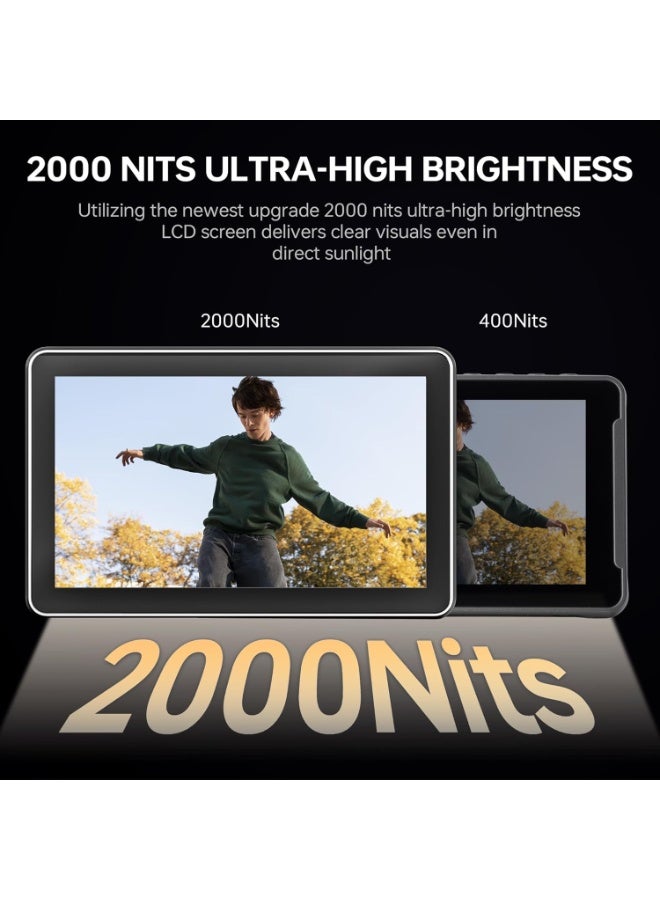 Viltrox DC‑X2 6″ Touchscreen Field Monitor – 2000 nits, Full HD 1920×1080 IPS, 4K HDMI In/Out, 3D LUTs, Waveform, Focus Peaking, Sunshade & NP‑F Battery Slot - Image 3